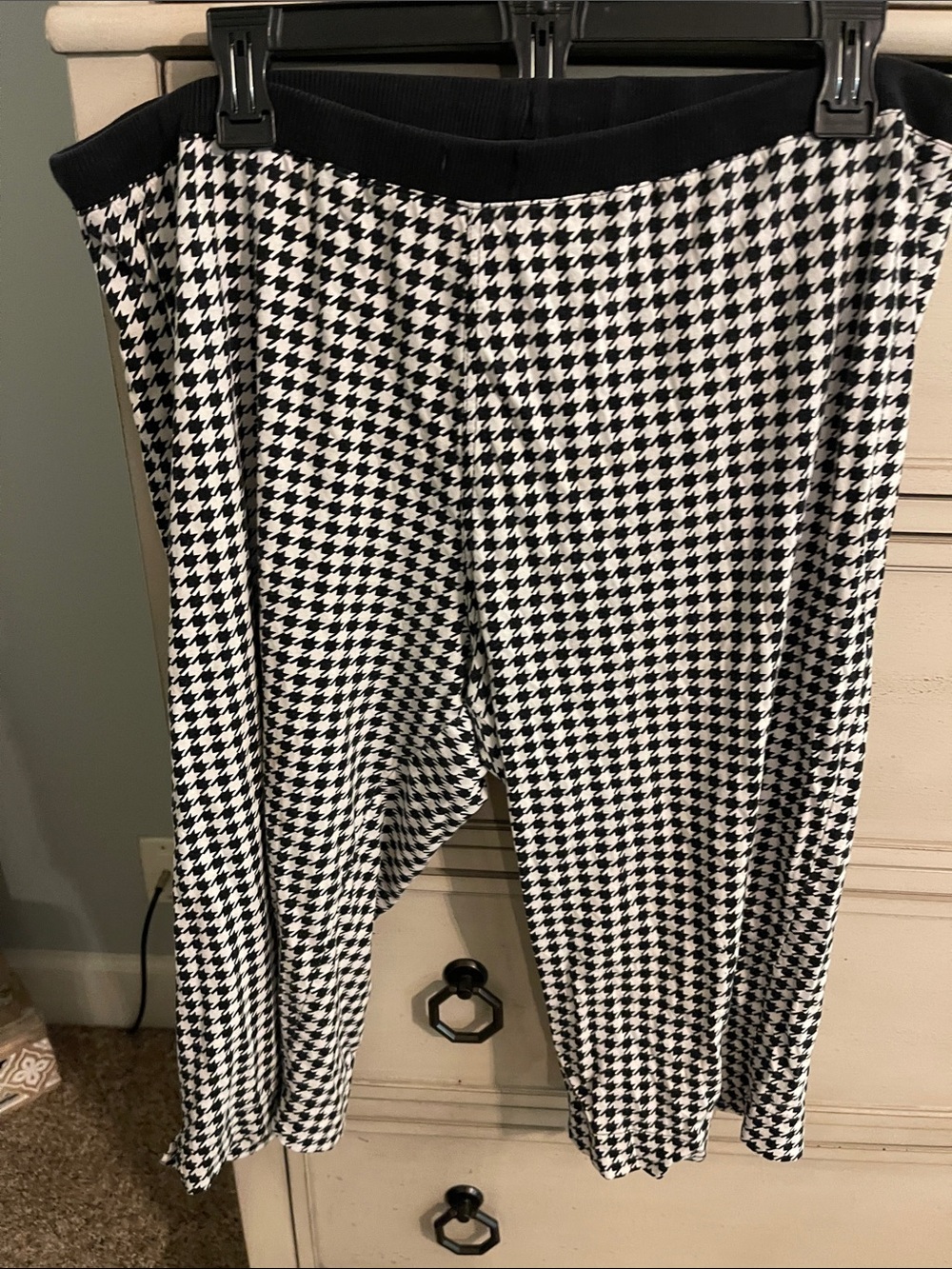 Black & White Houndstooth Stretch Sleep Pants